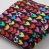 Winterfleece Prints - Hearts Black 2 Yard Cut -Crafty Haven 01db7c4b 197e 37ea a367 f54bff34e413