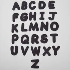 Missouri Star Iron-on Fabric - Black Round Alphabet