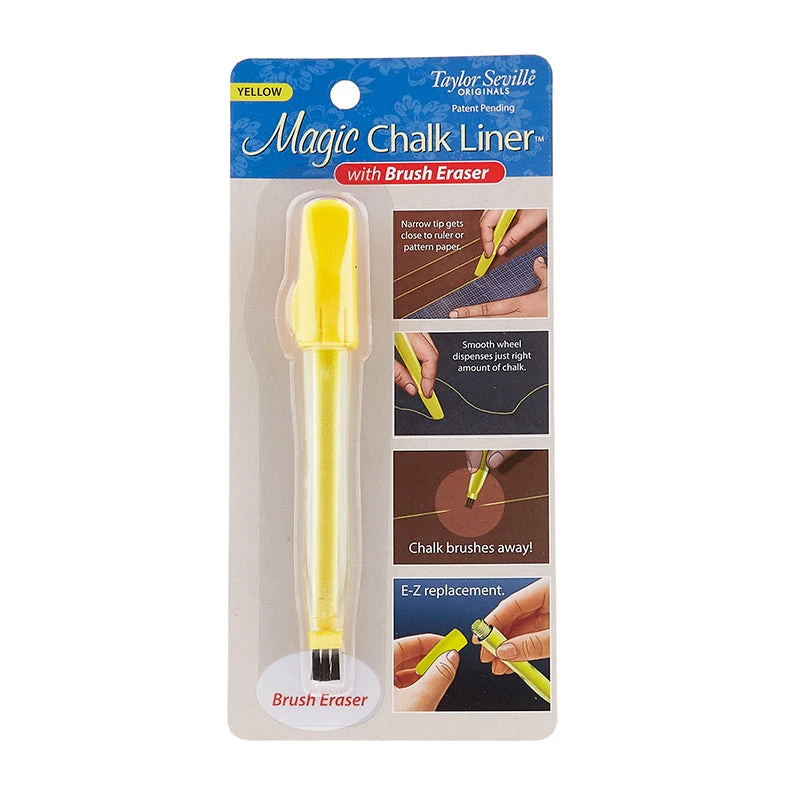 Magic Chalk Liner™ With Brush Eraser - Yellow 5 Magic Chalk Liner™ With Brush Eraser - Yellow - Image 3