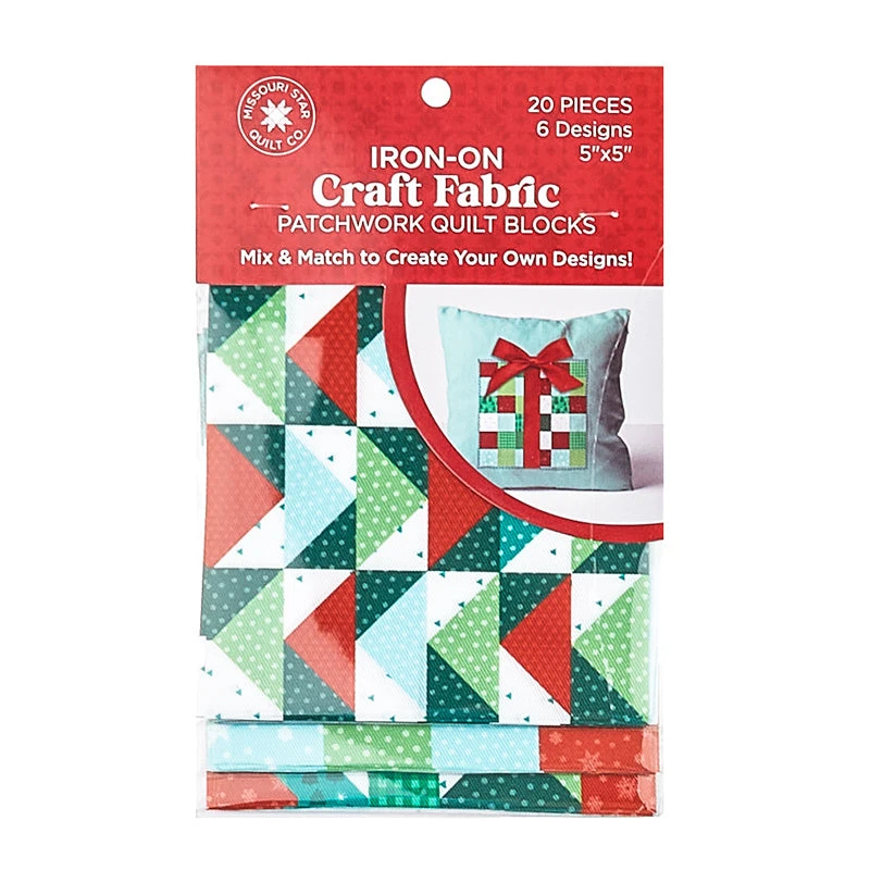 Missouri Star Iron-on Fabric - Christmas Patchwork Quilt Blocks 4 Missouri Star Iron-on Fabric - Christmas Patchwork Quilt Blocks - Image 2