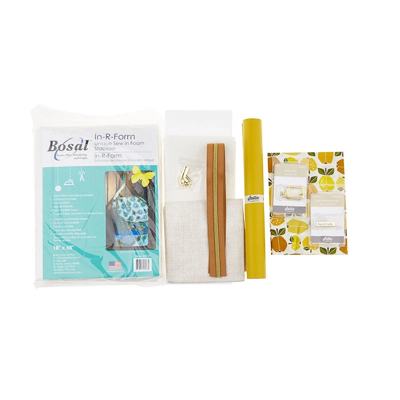 Charade Purse Kit - Mustard Pebble Faux Leather 4 Charade Purse Kit - Mustard Pebble Faux Leather - Image 2