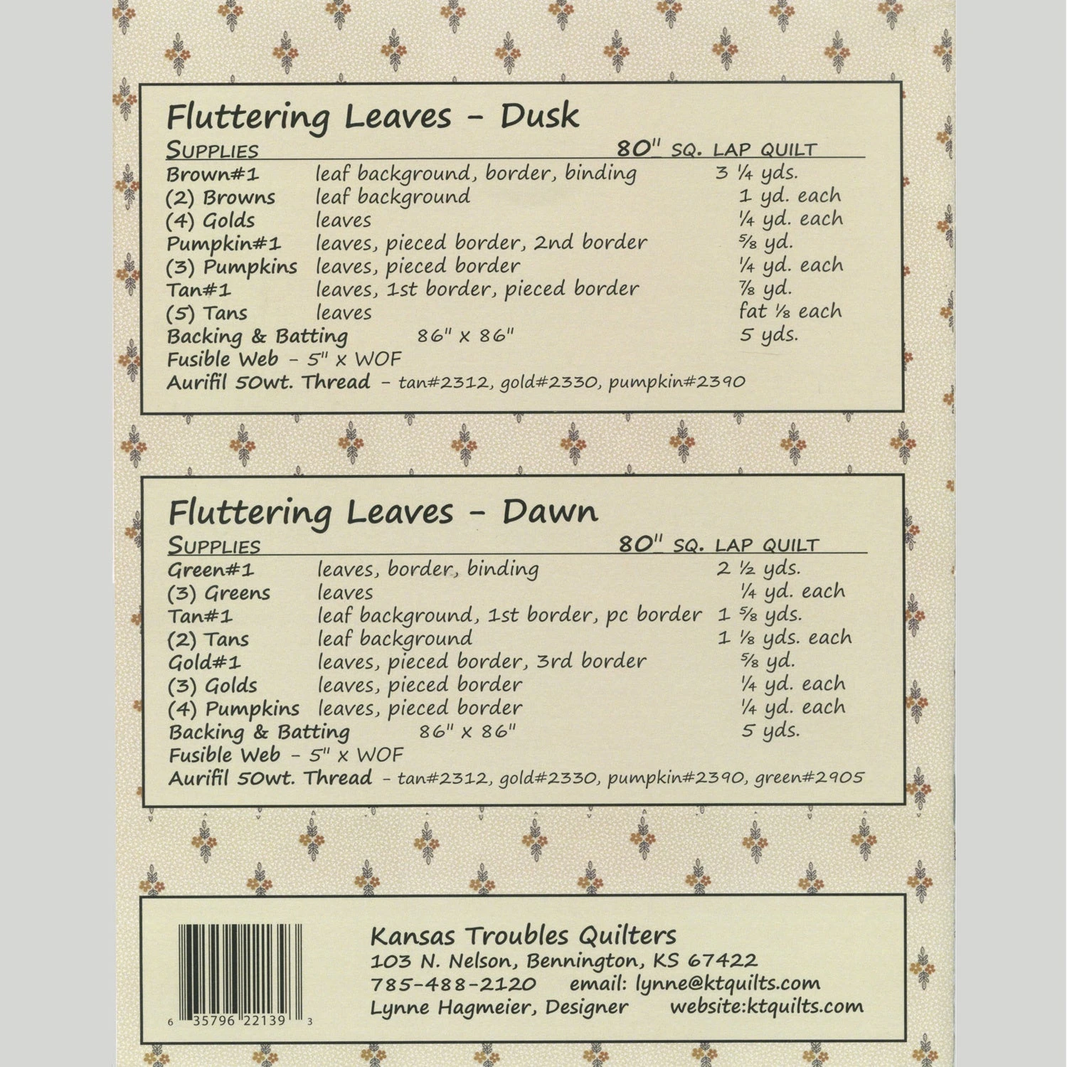 Fluttering Leaves Dusk To Dawn Quilt Pattern 4 Fluttering Leaves Dusk To Dawn Quilt Pattern - Image 2