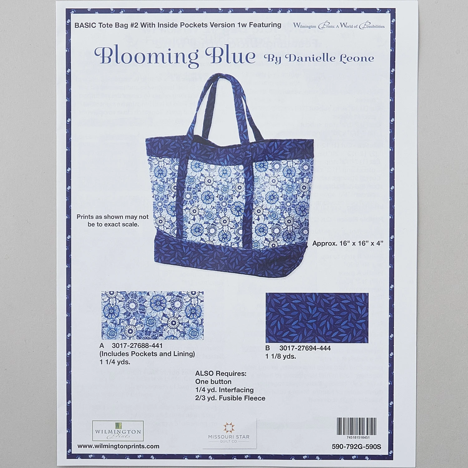 Blooming Blue Tote Bag Kit 5 Blooming Blue Tote Bag Kit - Image 3