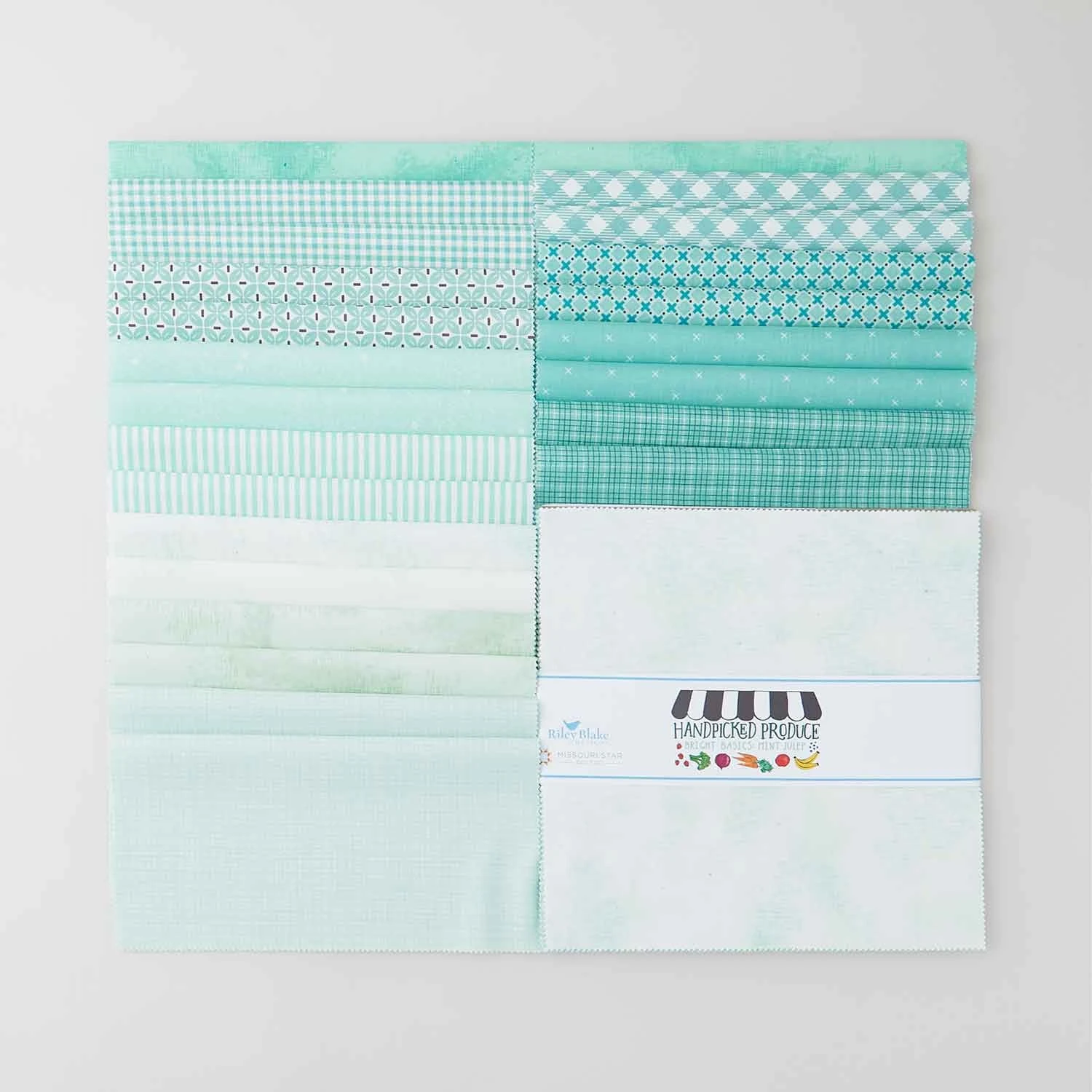 Handpicked Produce Bright Basics Mint Julep 10" Stackers 24 Pcs. 3 Handpicked Produce Bright Basics Mint Julep 10" Stackers 24 Pcs.