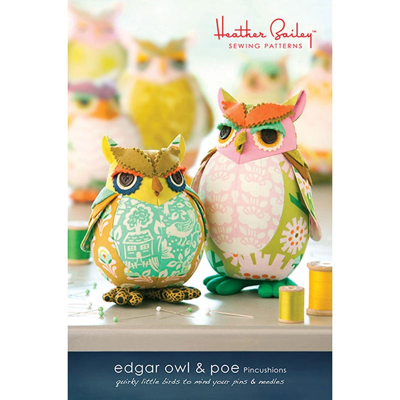 Edgar Owl & Poe Pincushions Pattern 3 Edgar Owl & Poe Pincushions Pattern