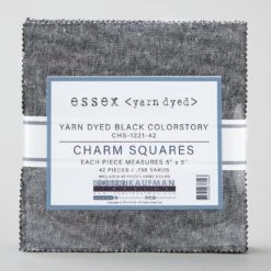 Essex Yarn Dyed Linen Black Charm Pack