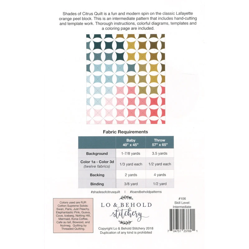 Shades Of Citrus Quilt Pattern 4 Shades Of Citrus Quilt Pattern - Image 2