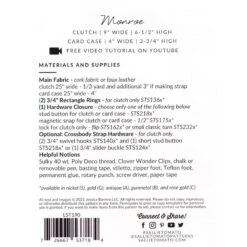 Monroe Clutch And Card Case Kit - Hazelnut Pebble Faux Leather -Crafty Haven 7c3765e3 102d 3fb8 9532 08fdbaee9bd5