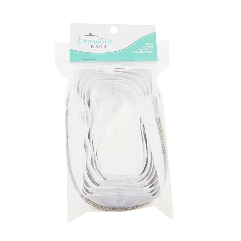 Emmaline #5 Zippers-by-the-Yard - White With Antique Brass 4 Emmaline #5 Zippers-by-the-Yard - White With Antique Brass - Image 2