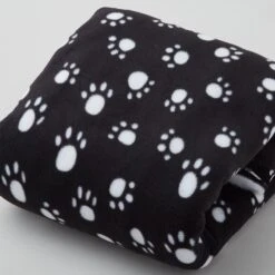 Winterfleece Prints - Paws Black 2 Yard Cut