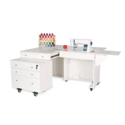 Kangaroo & Joey Sewing Cabinet - Ash White -Crafty Haven 929f75ce 2a26 3c7f 8453 aaec9eaeeb2b