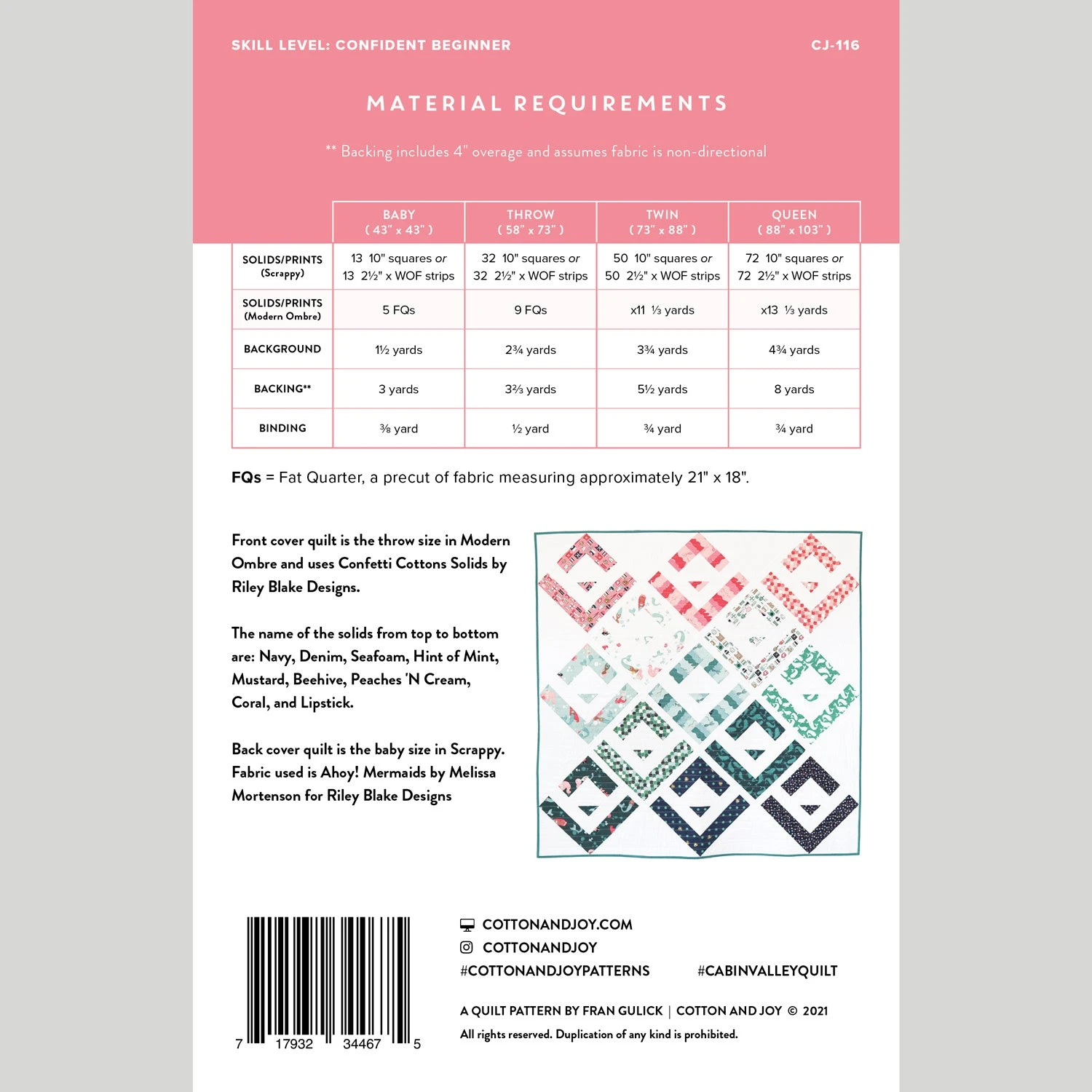 Digital Download - Cabin Valley Quilt Pattern 4 Digital Download - Cabin Valley Quilt Pattern - Image 2