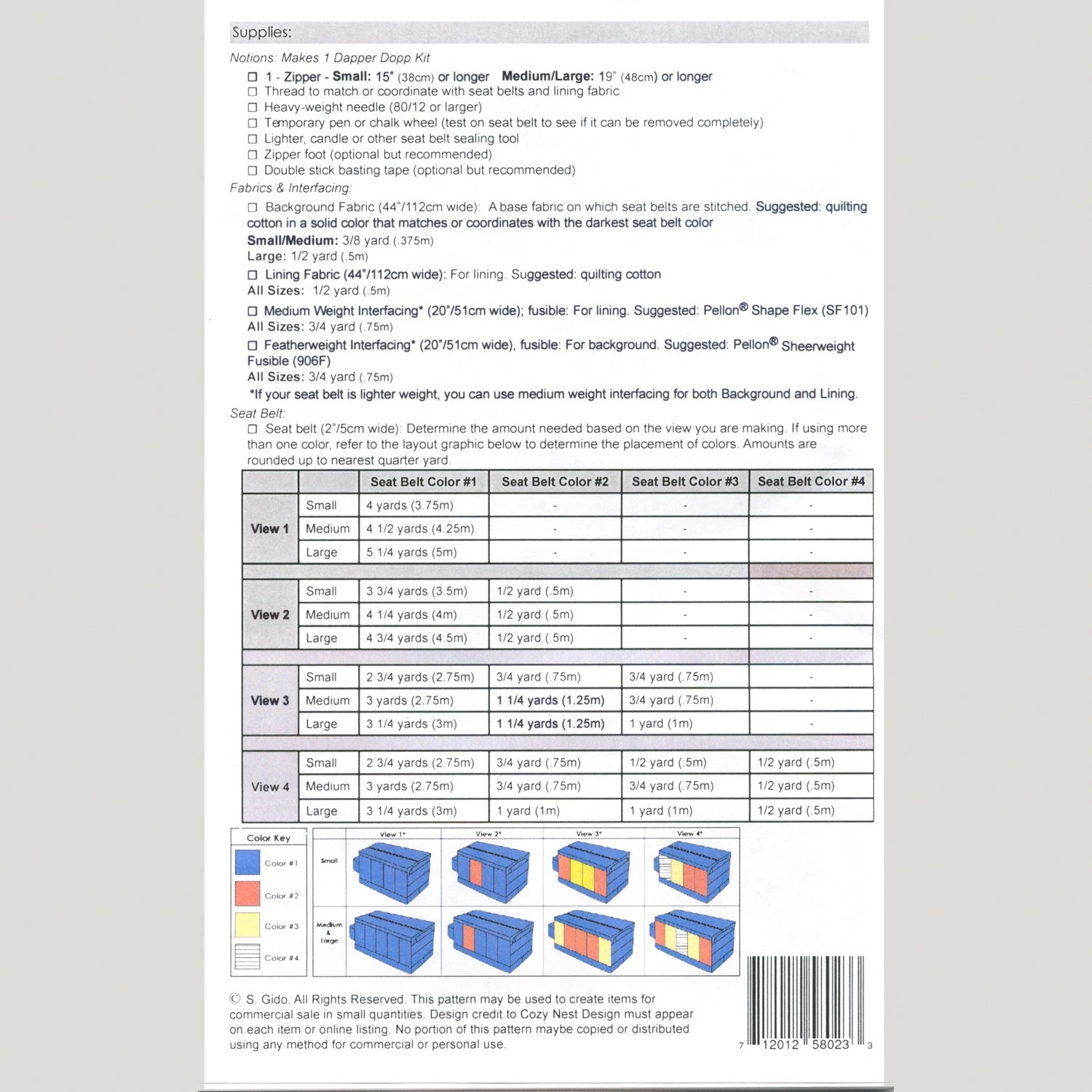 Dapper Dopp Seat Belt Kit - Large Black & Grey 6 Dapper Dopp Seat Belt Kit - Large Black & Grey - Image 4