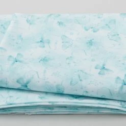 Winged Whisper - Butterflies & Confetti Toss Teal 3 Yard Cut