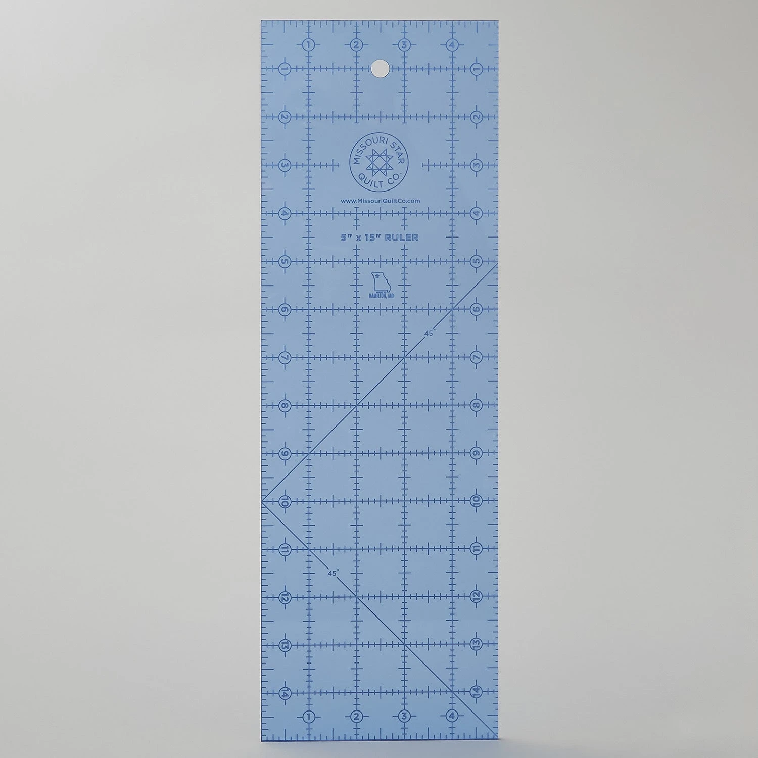 Missouri Star 5" X 15" Ruler - Light Blue 3 Missouri Star 5" X 15" Ruler - Light Blue