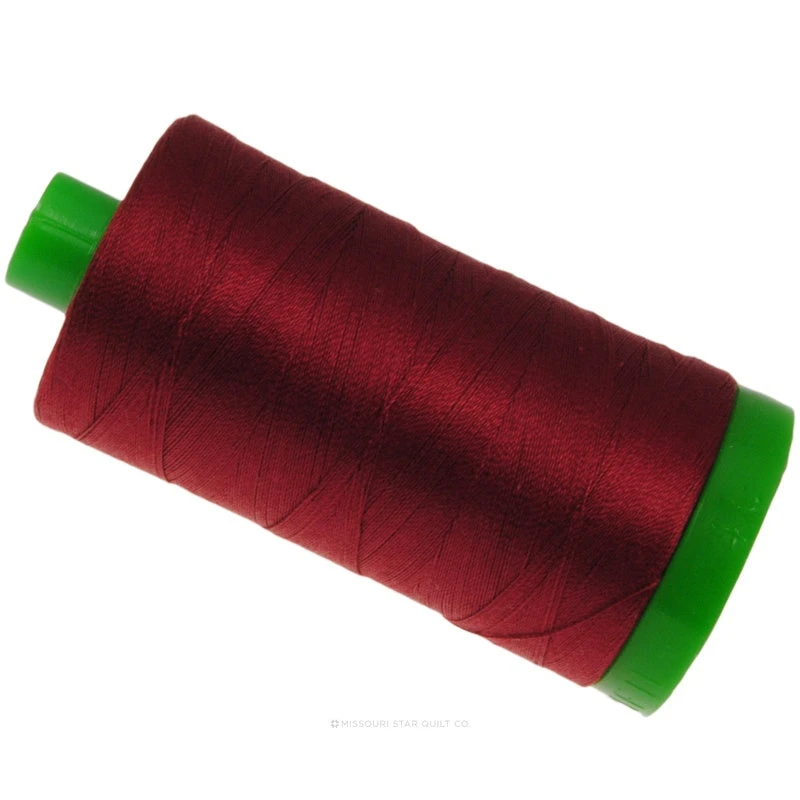 Aurifil 40 WT Cotton Mako Large Spool Thread Burgundy 3 Aurifil 40 WT Cotton Mako Large Spool Thread Burgundy