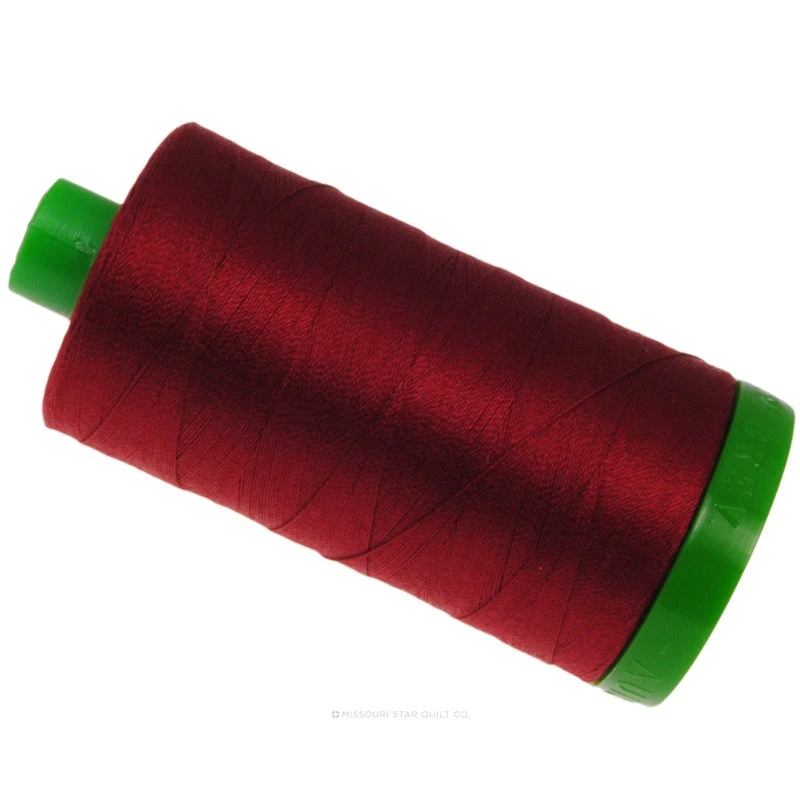 Aurifil 40 WT Cotton Mako Large Spool Thread Red Wine 3 Aurifil 40 WT Cotton Mako Large Spool Thread Red Wine