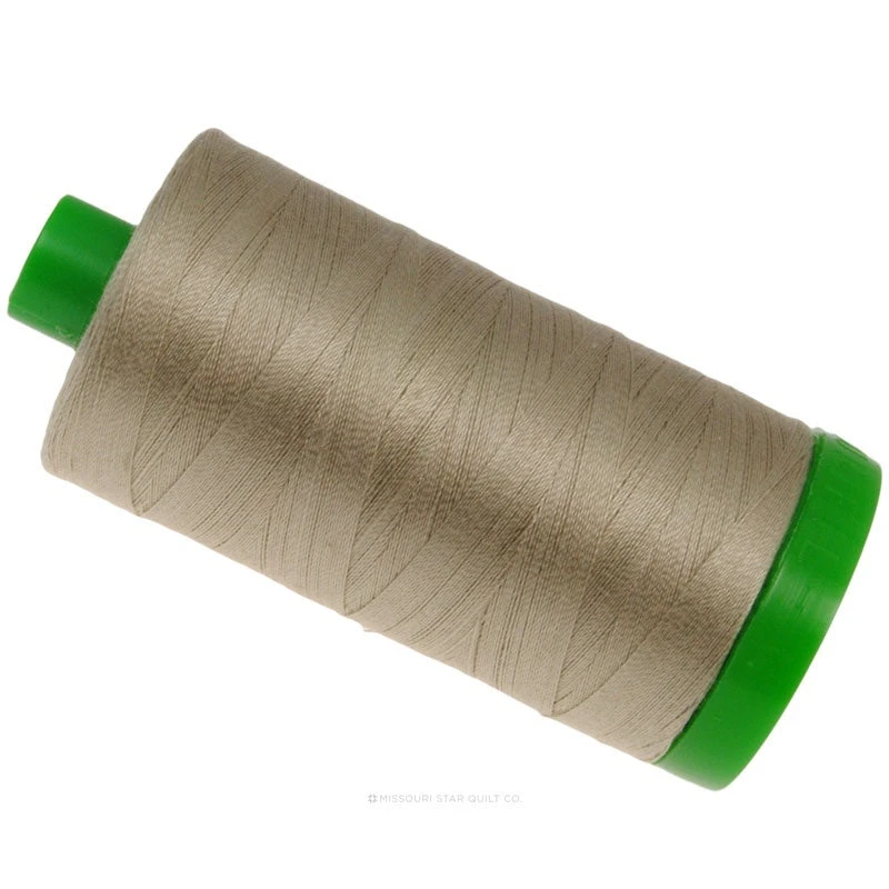 Aurifil 40 WT Cotton Mako Large Spool Thread Rope Beige 3 Aurifil 40 WT Cotton Mako Large Spool Thread Rope Beige