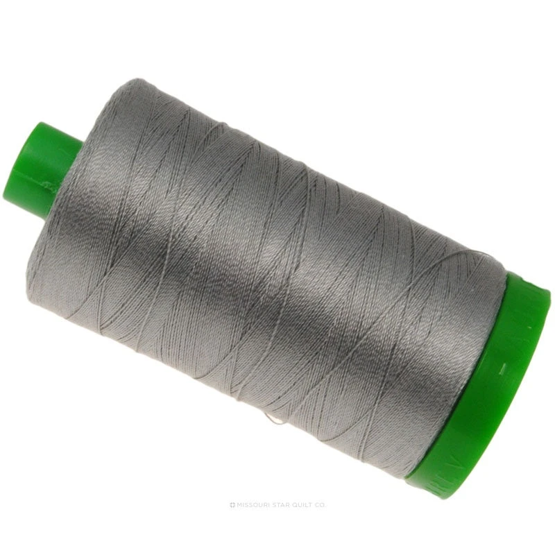 Aurifil 40 WT Cotton Mako Large Spool Thread Stainless Steel 3 Aurifil 40 WT Cotton Mako Large Spool Thread Stainless Steel
