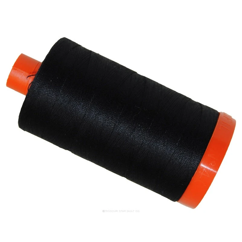 Aurifil 50 WT Cotton Mako Large Spool Thread Black 3 Aurifil 50 WT Cotton Mako Large Spool Thread Black