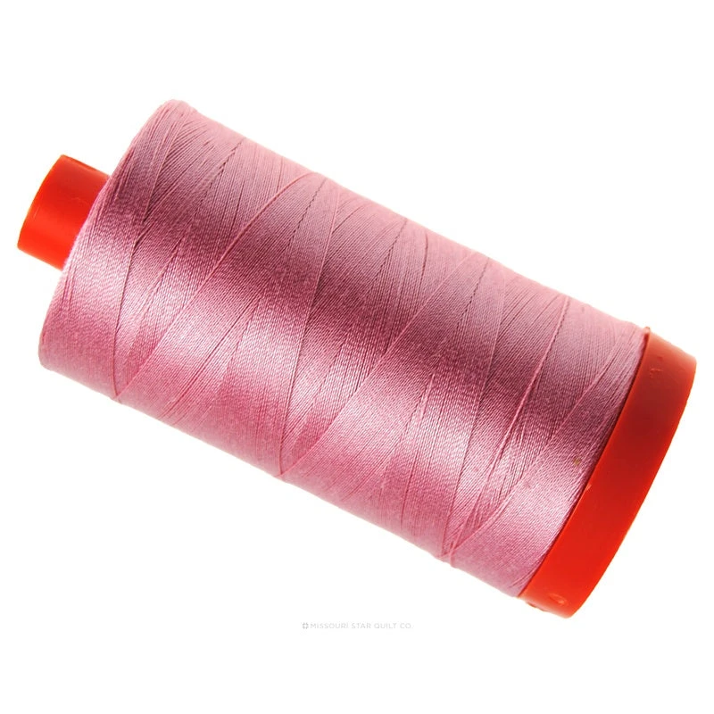 Aurifil 50 WT Cotton Mako Large Spool Thread Bright Pink 3 Aurifil 50 WT Cotton Mako Large Spool Thread Bright Pink