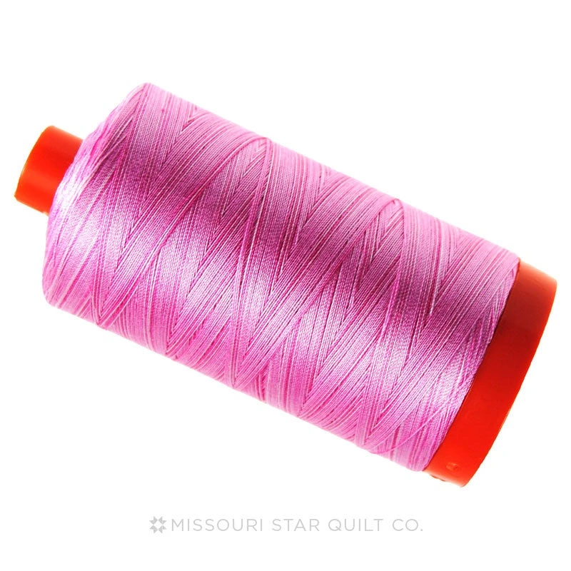 Aurifil 50 WT Cotton Mako Large Spool Thread Bubblegum 3 Aurifil 50 WT Cotton Mako Large Spool Thread Bubblegum