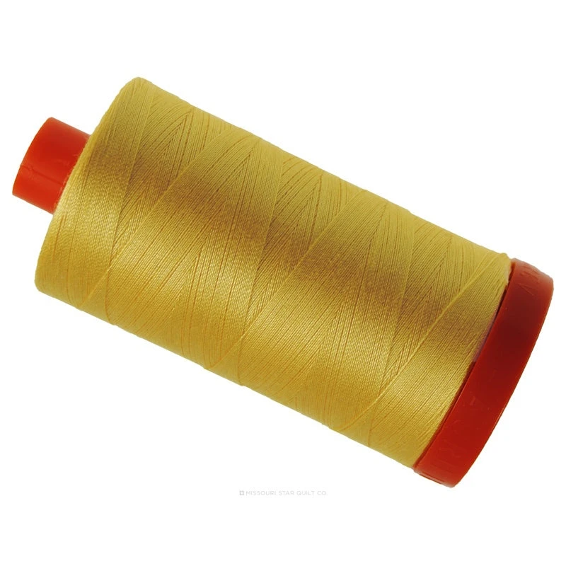 Aurifil 50 WT Cotton Mako Large Spool Thread Pale Yellow 3 Aurifil 50 WT Cotton Mako Large Spool Thread Pale Yellow