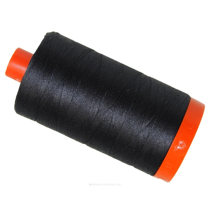 Aurifil 50 WT Cotton Mako Large Spool Thread Very Dark Grey 3 Aurifil 50 WT Cotton Mako Large Spool Thread Very Dark Grey