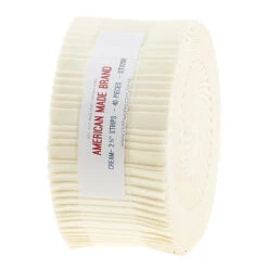 American Made Brand Cotton Solids Cream 2 1/2" Strips