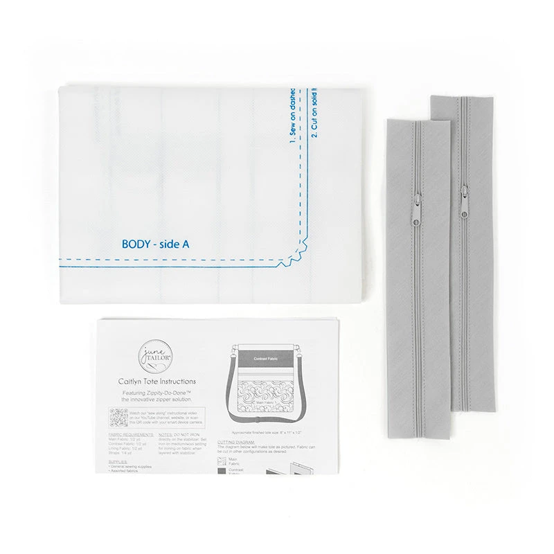 Caitlyn Crossbody Tote Bag Kit - Zippity-Do-Done™ Gray 4 Caitlyn Crossbody Tote Bag Kit - Zippity-Do-Done™ Gray - Image 2