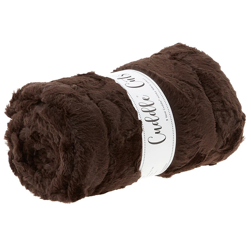 Cuddle® Cuts - Luxe Cuddle® Hide Chocolate 60" Minky 2 Yard Cuts