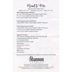 Cuddle® Kit - Read To Me Forest -Crafty Haven cuddle kit read to me forest ckreadtomeforest shannon fabrics 601230