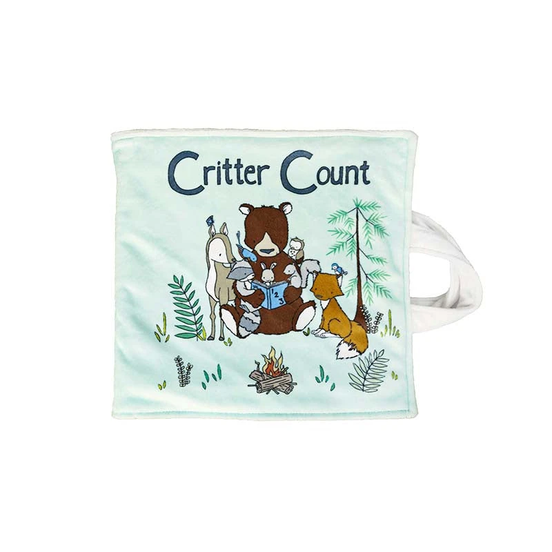 Cuddle® Prints - Critter Count Book Honeydew Digitally Printed Panel 3 Cuddle® Prints - Critter Count Book Honeydew Digitally Printed Panel