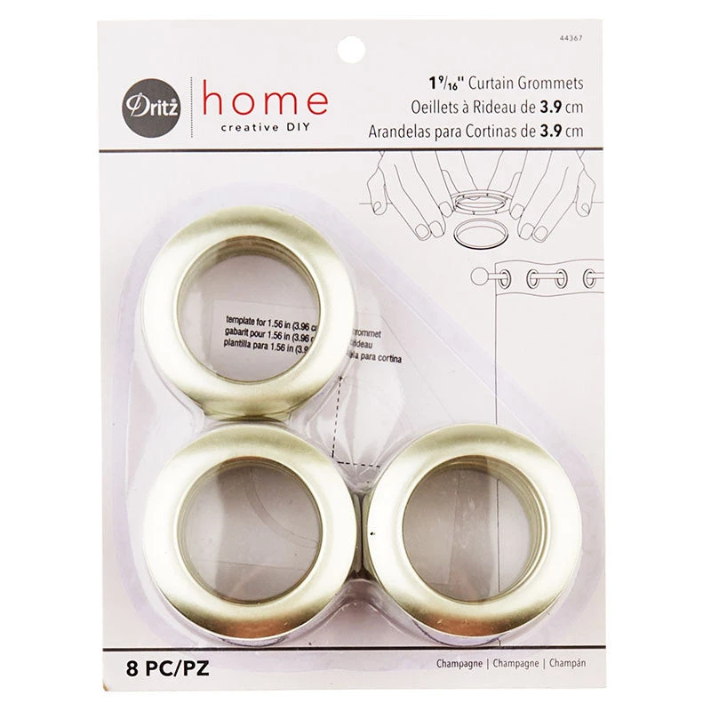 Curtain Grommets - Large Champagne 4 Curtain Grommets - Large Champagne - Image 2