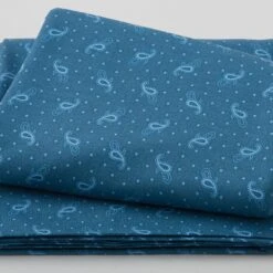 Rainbow Sampler - Simple Paisley Blue/Green 3 Yard Cut