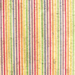 Rainbow Stripe Cork - 1/2 Yard Cut