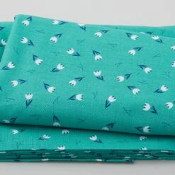Windsong Meadows - Tulip Toss Teal 3 Yard Cut