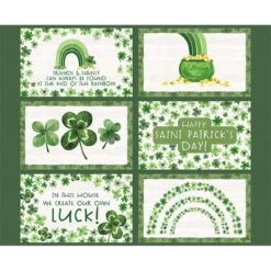 Monthly Placemat Panels - March Saint Patrick's Day Placemat Green Panel