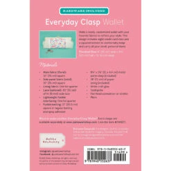 Everyday Clasp Wallet Kit -Crafty Haven everyday clasp wallet kit zw2637 zakka workshop zakka workshop 061a4e