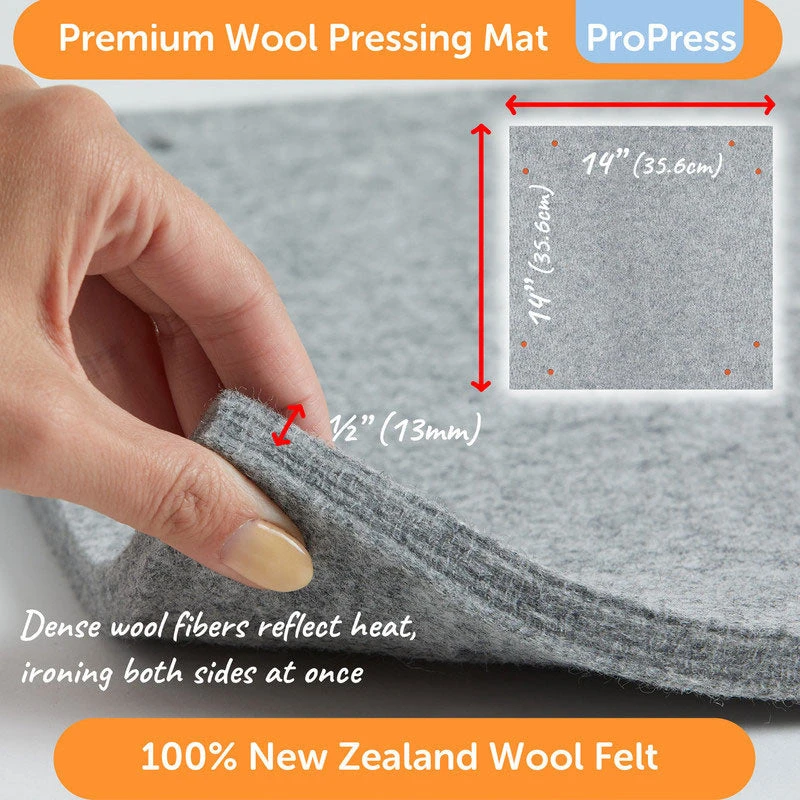 Oliso ProPress Link™ Wool Felt Pressing Mat - 14" X 14" 3 Oliso ProPress Link™ Wool Felt Pressing Mat - 14" X 14"