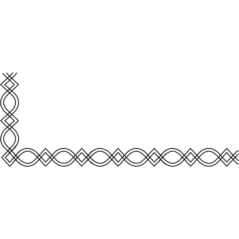 Full Line Stencil - Double Oval/Diamond Border 4 Full Line Stencil - Double Oval/Diamond Border - Image 2