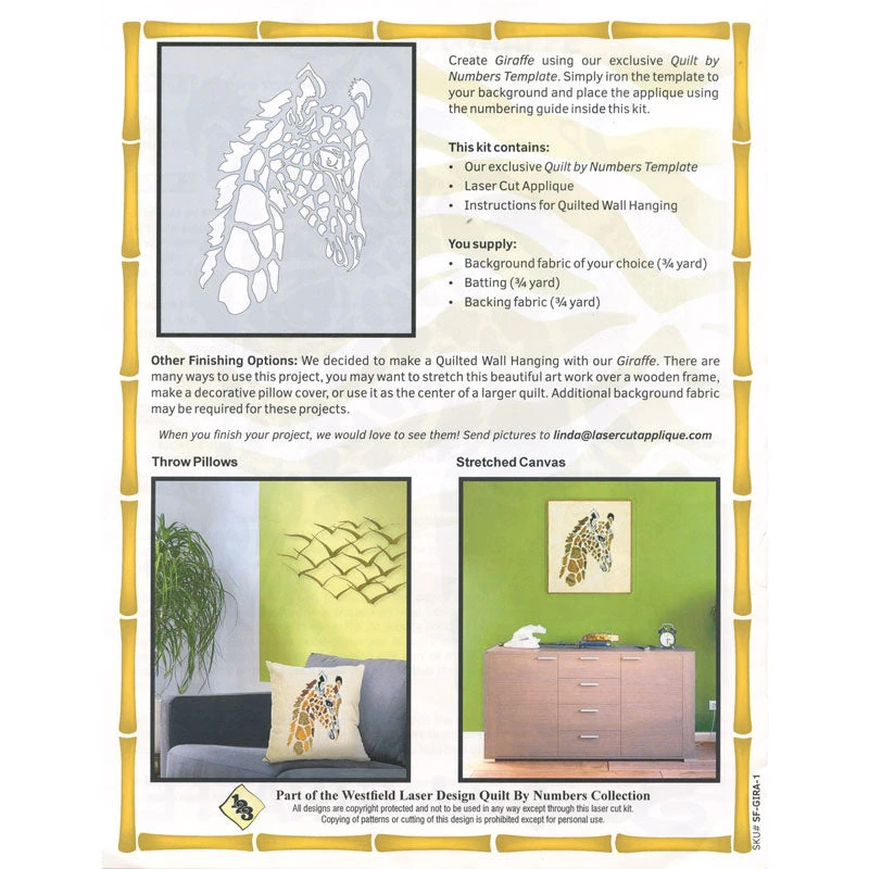 Giraffe SewFari Laser Cut Kit 6 Giraffe SewFari Laser Cut Kit - Image 4
