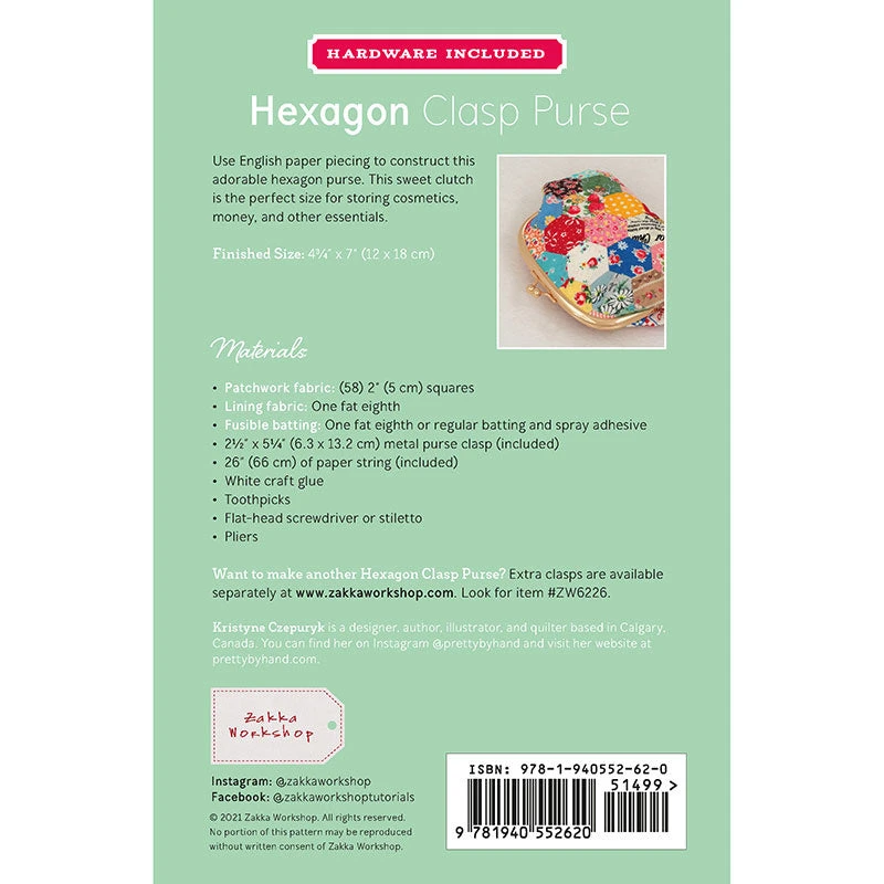 Hexagon Clasp Purse Kit 8 Hexagon Clasp Purse Kit - Image 6