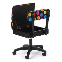 Hydraulic Sewing Chair - Bright Buttons -Crafty Haven hydraulic sewing chair bright buttons h8013 arrow sewing 218f74