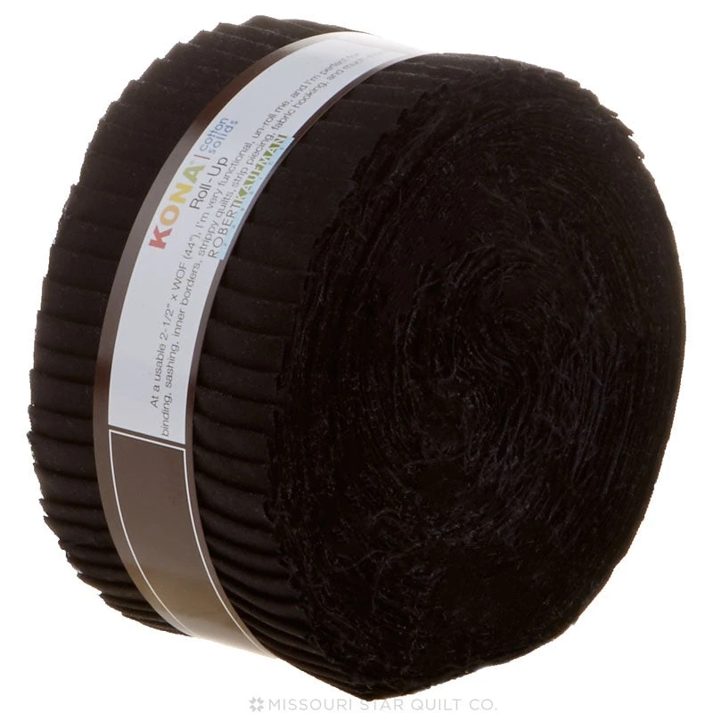 Kona Cotton - Black Roll-Up 3 Kona Cotton - Black Roll-Up