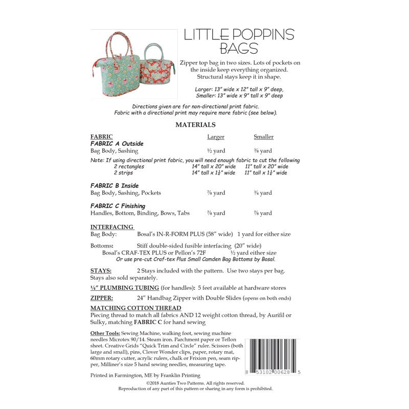 Little Poppins Bag Pattern 4 Little Poppins Bag Pattern - Image 2