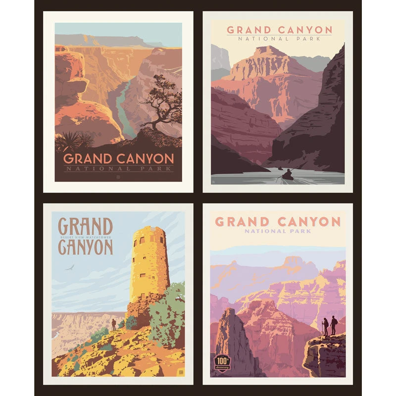 National Parks - Grand Canyon Pillow Panel 3 National Parks - Grand Canyon Pillow Panel