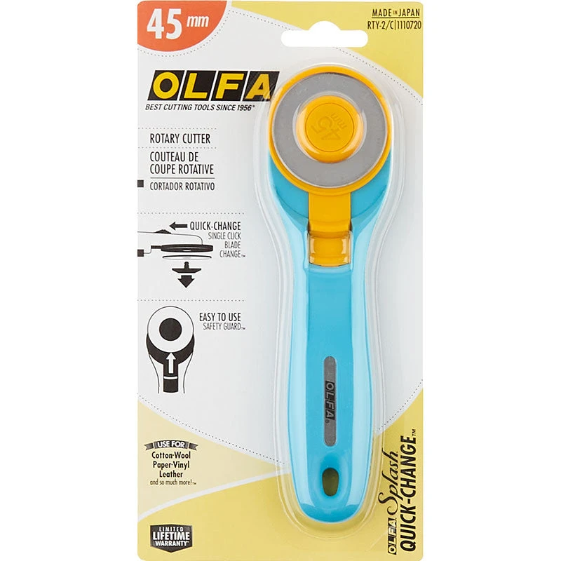 Olfa Splash Aqua 45mm Rotary Cutter 4 Olfa Splash Aqua 45mm Rotary Cutter - Image 2