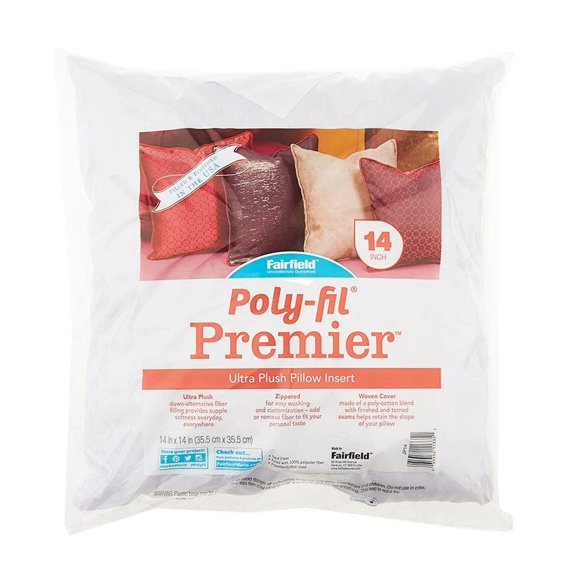 Poly-Fil Premier Ultra Plush Pillow Form - 14" X 14" - Image 2