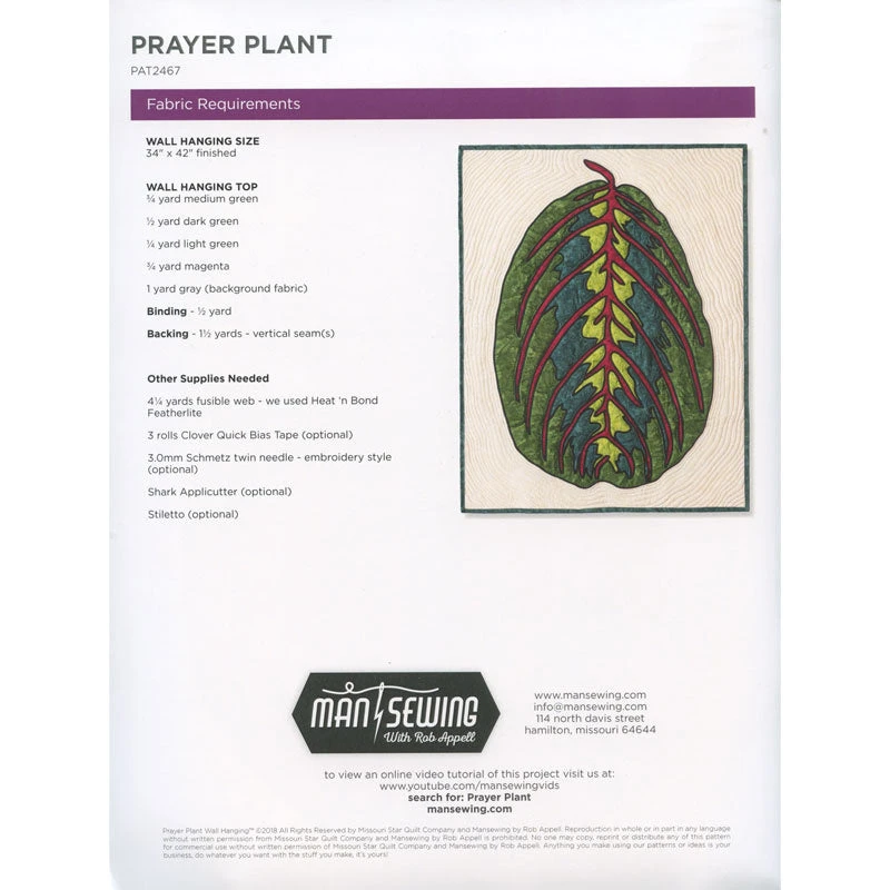 Prayer Plant Pattern By Man Sewing 4 Prayer Plant Pattern By Man Sewing - Image 2